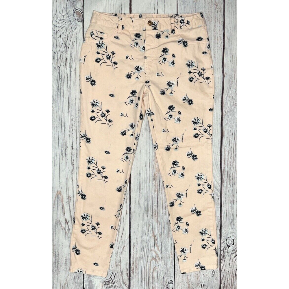 Roebuck Girl's Floral Pants Jeans Size XL 16